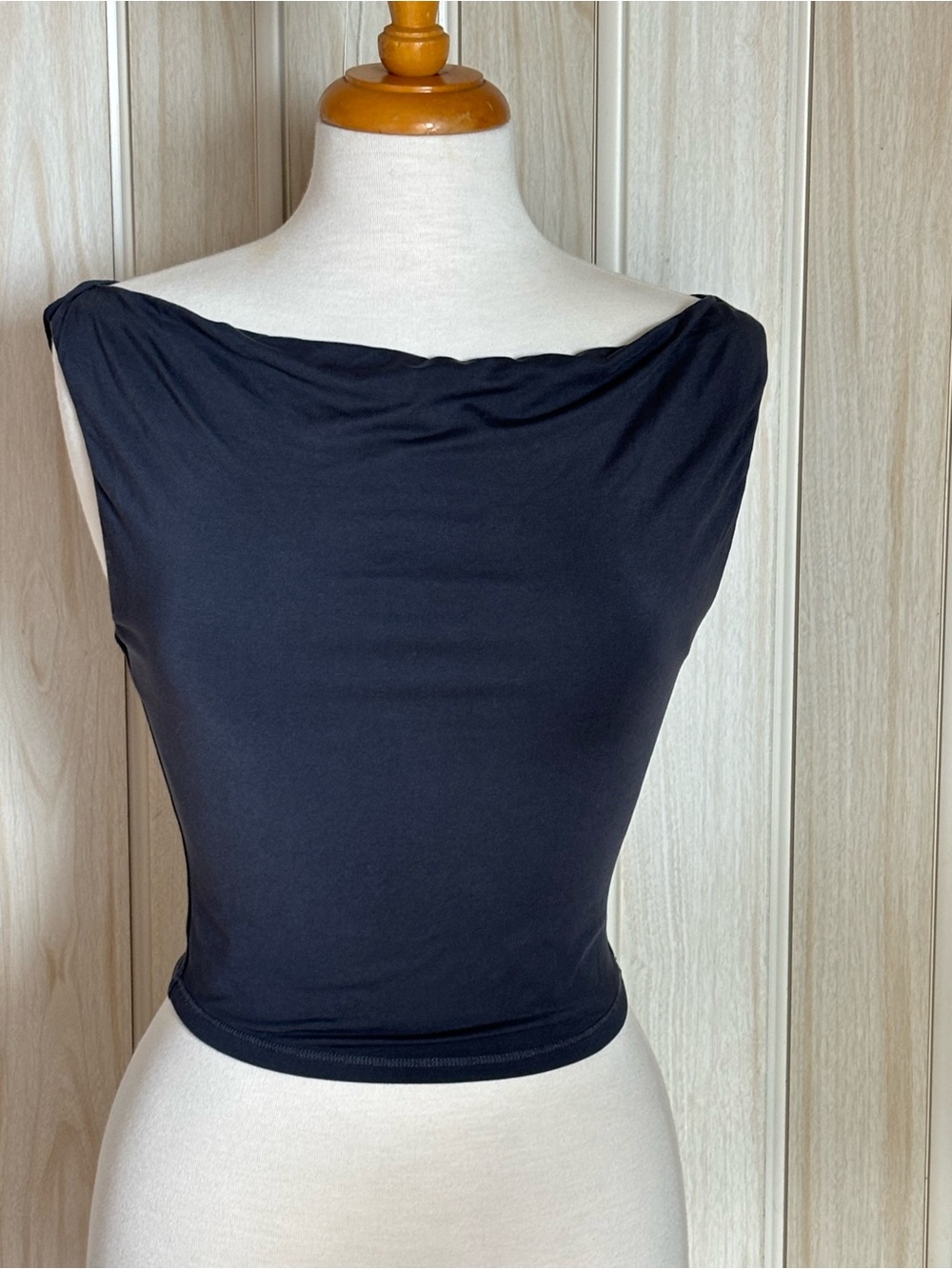 Garage Black Boatneck Sleeveless Too